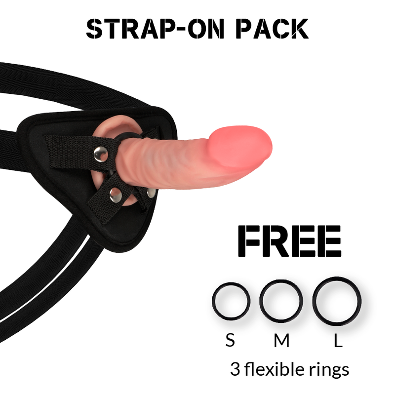 Rock Army Harness + Dildo Dual Density 14 cm