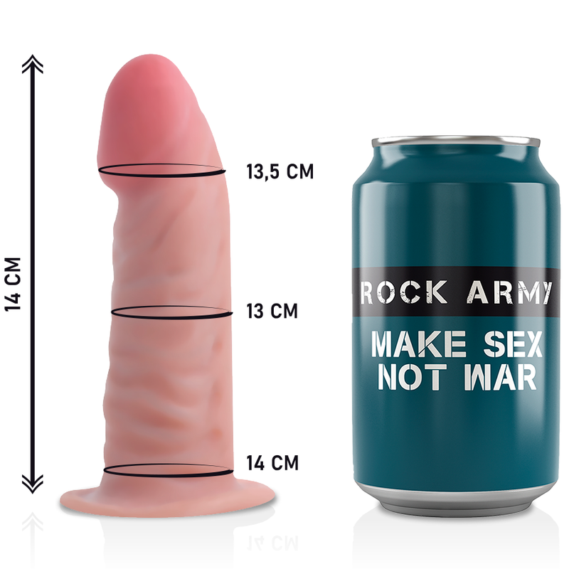 Rock Army Harness + Dildo Dual Density 14 cm