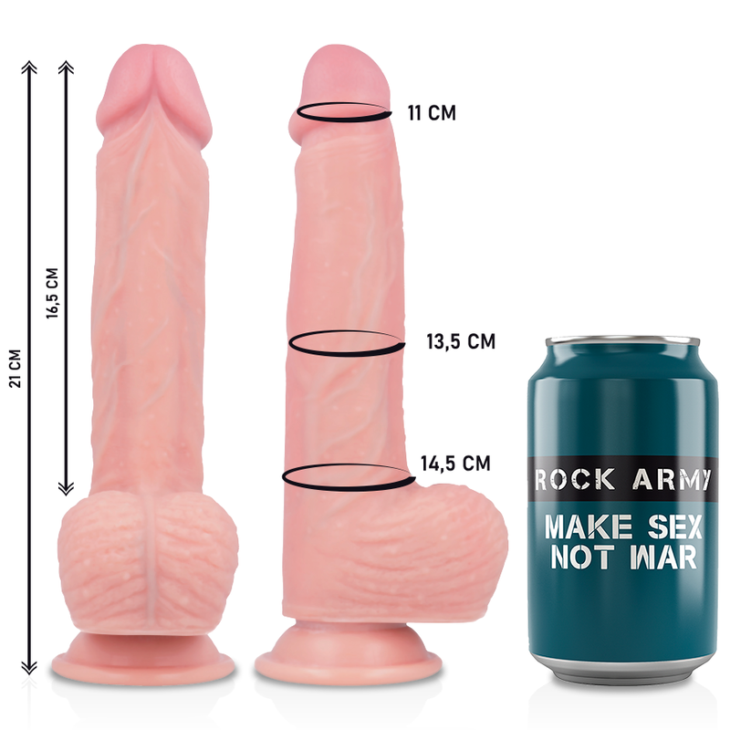 Rock Army Harness + Liquid Silicone Premium Spitfire Realistic 21 cm