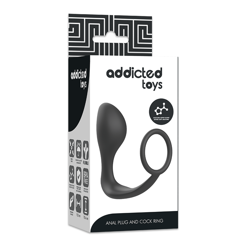 Plug Anal ADDICTED TOYS con Anillo de Silicona - Estimulación Ergonómica