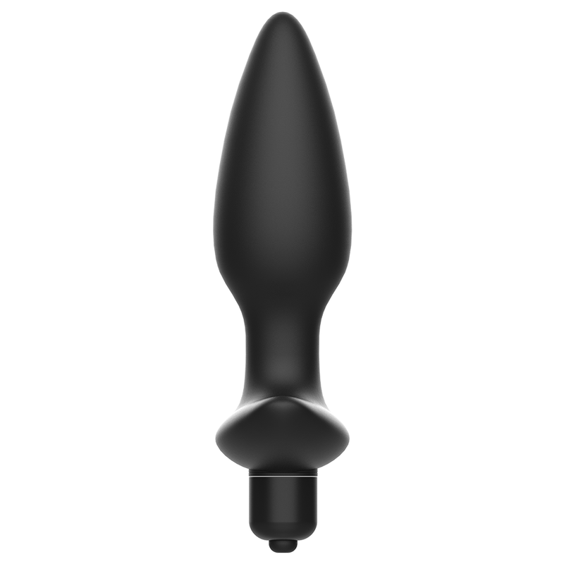 Massager Plug Anal Vibrador Addicted Toys - Silicona Médica 14cm Negro