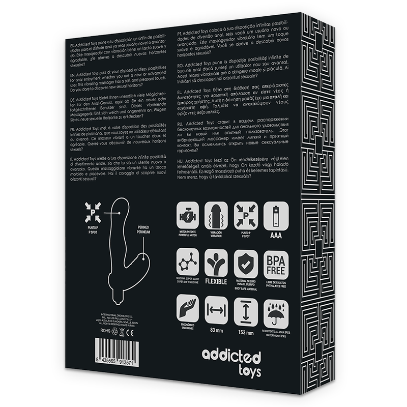 Estimulador Anal Próstata Silicona P-Spot Vibe Addicted Toys