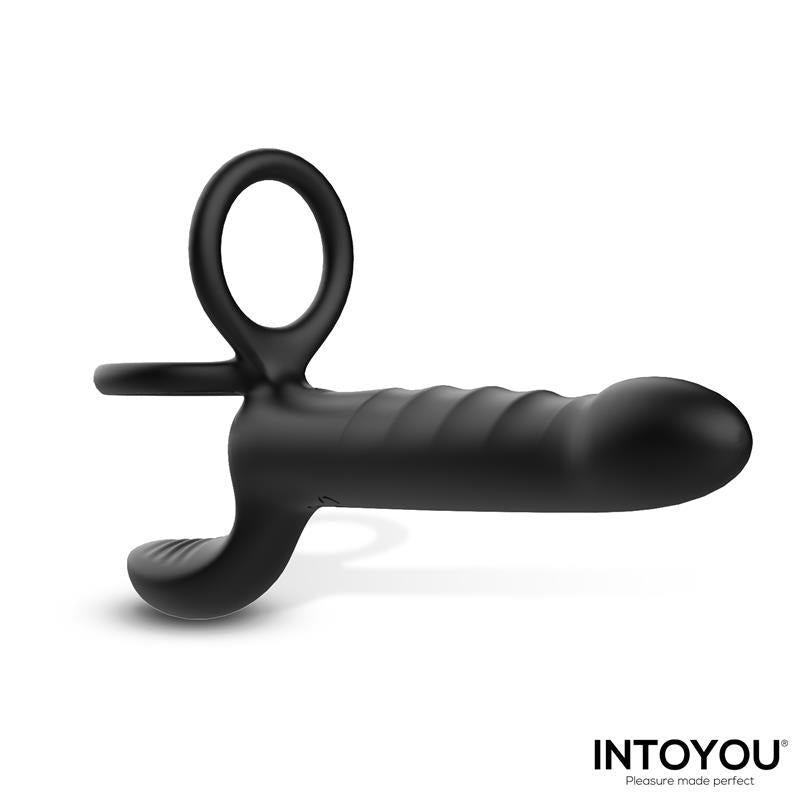 Magnor Dildo con Anillo Doble y Estimulador de Testículos