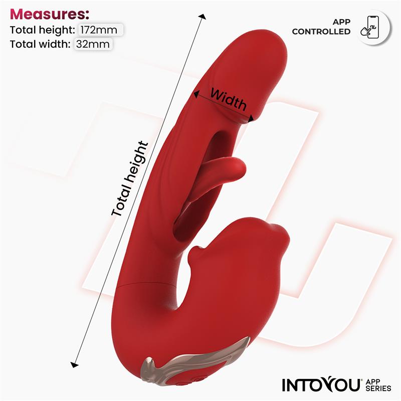 Mouty Vibrador Función Mordisqueo y Flipping con App