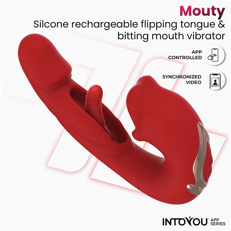 Mouty Vibrador Función Mordisqueo y Flipping con App