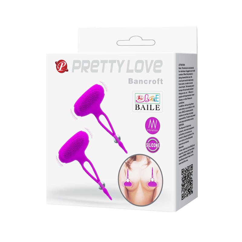 Pretty Love Pinzas para Pezones Bancroft Color Púrpura
