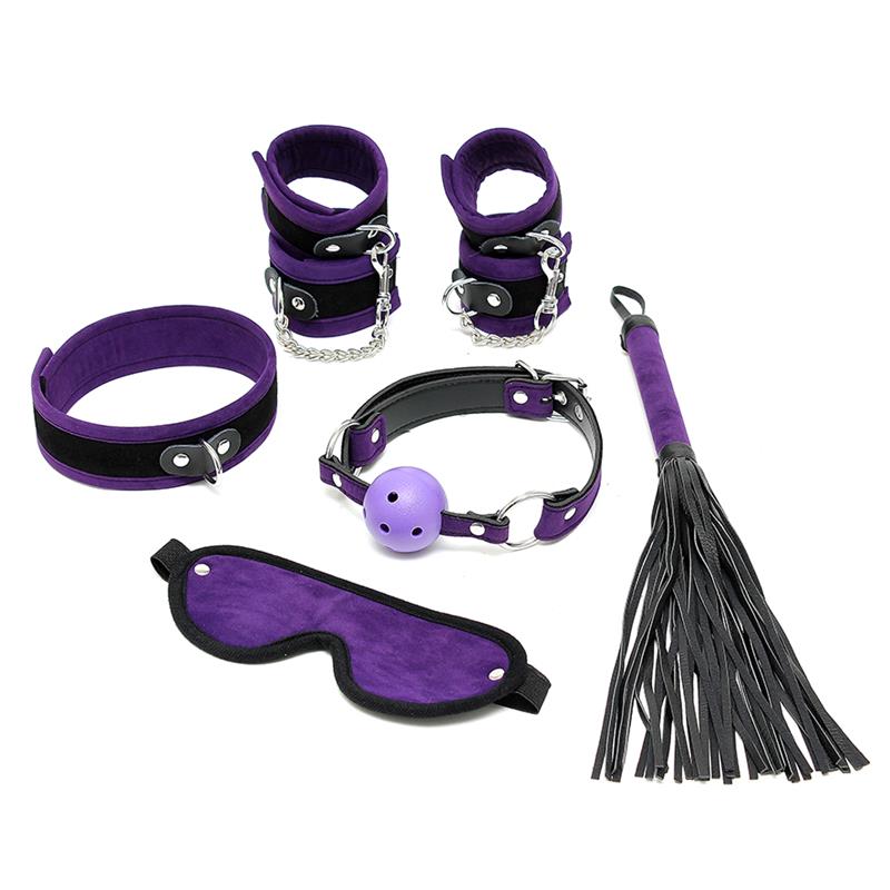 Set de Bondage 6 Piezas Púrpura