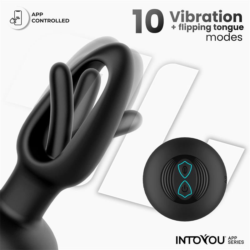 Zack Plug Anal con Flipping Tongue y Vibración con App
